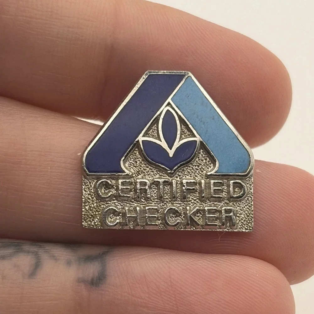 Albertsons Grocery Store Certified Checker Employee Lapel Hat Pin